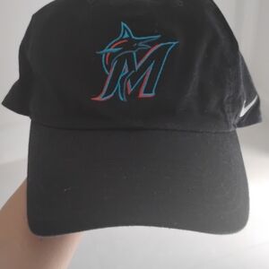 Nike Black Hat with Blue and Red Logo